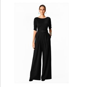 eShakti black belted jumpsuit (custom size)